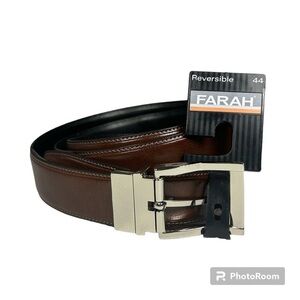 NWT Farah Reversible Leather Belt Size 44